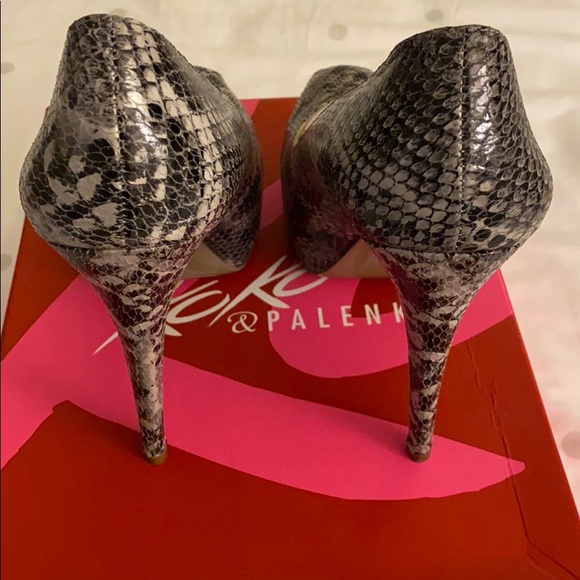 Koko & Palenki light grey python heels - Picture 2 of 7